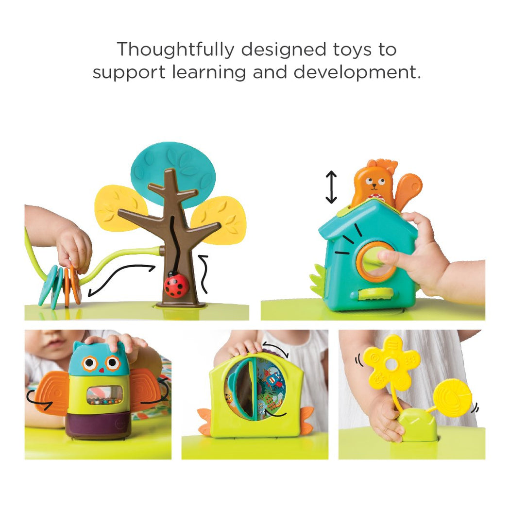 PortaPlay Forest Friends Activity Center + Stools Combo