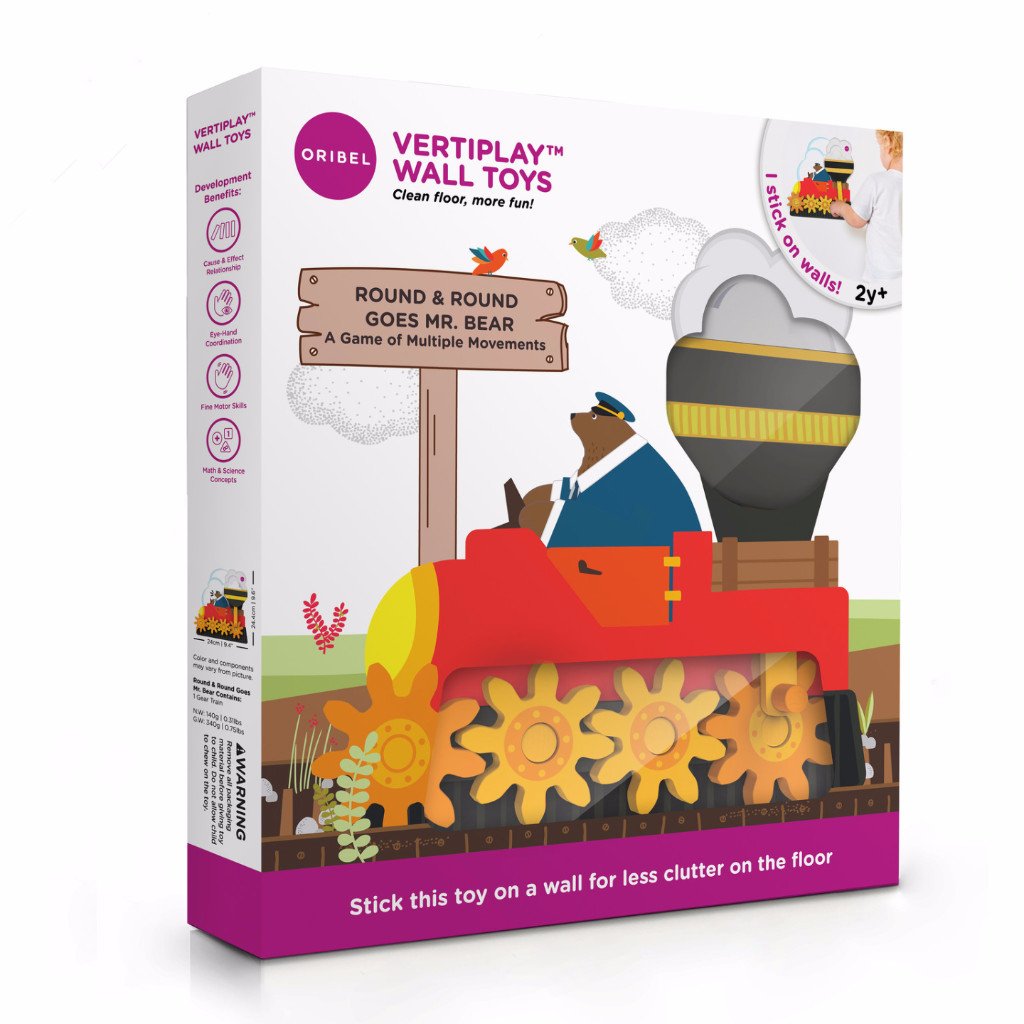 VertiPlay Wall Toy: Round & Round Goes Mr. Bear
