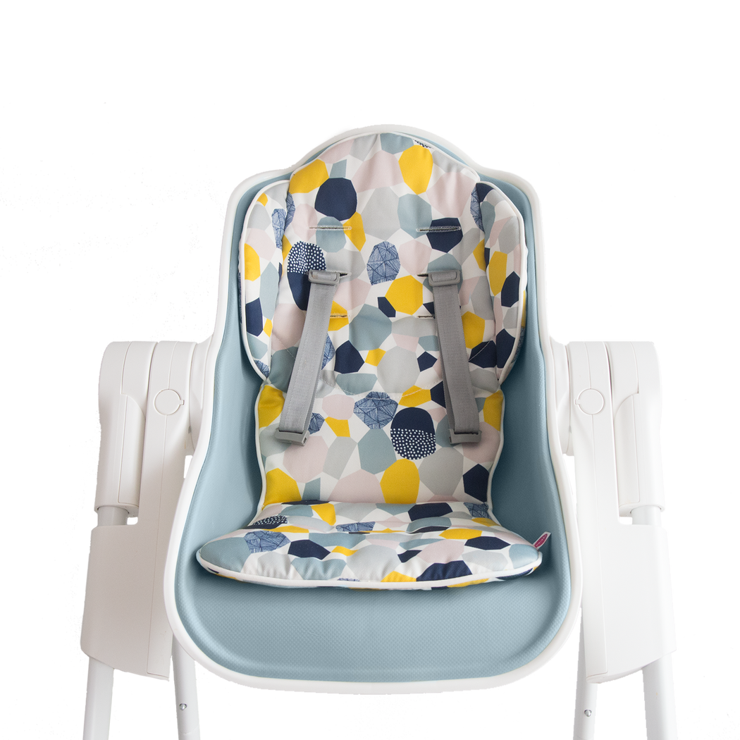 Cocoon High Chair (Blue Raspberry Marshmallow) + Seat Liner Combo