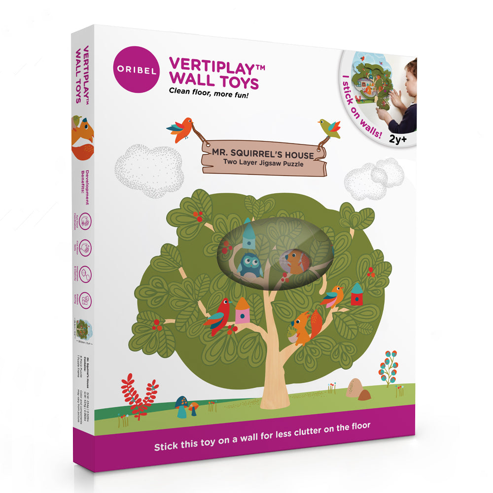 VertiPlay Wall Toy: Mr Squirrel's House 2-Layer Puzzle