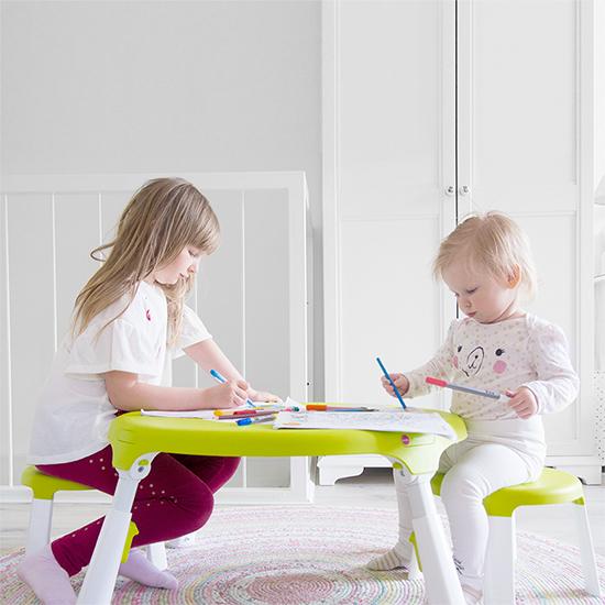 PortaPlay Forest Friends Activity Center + Stools Combo